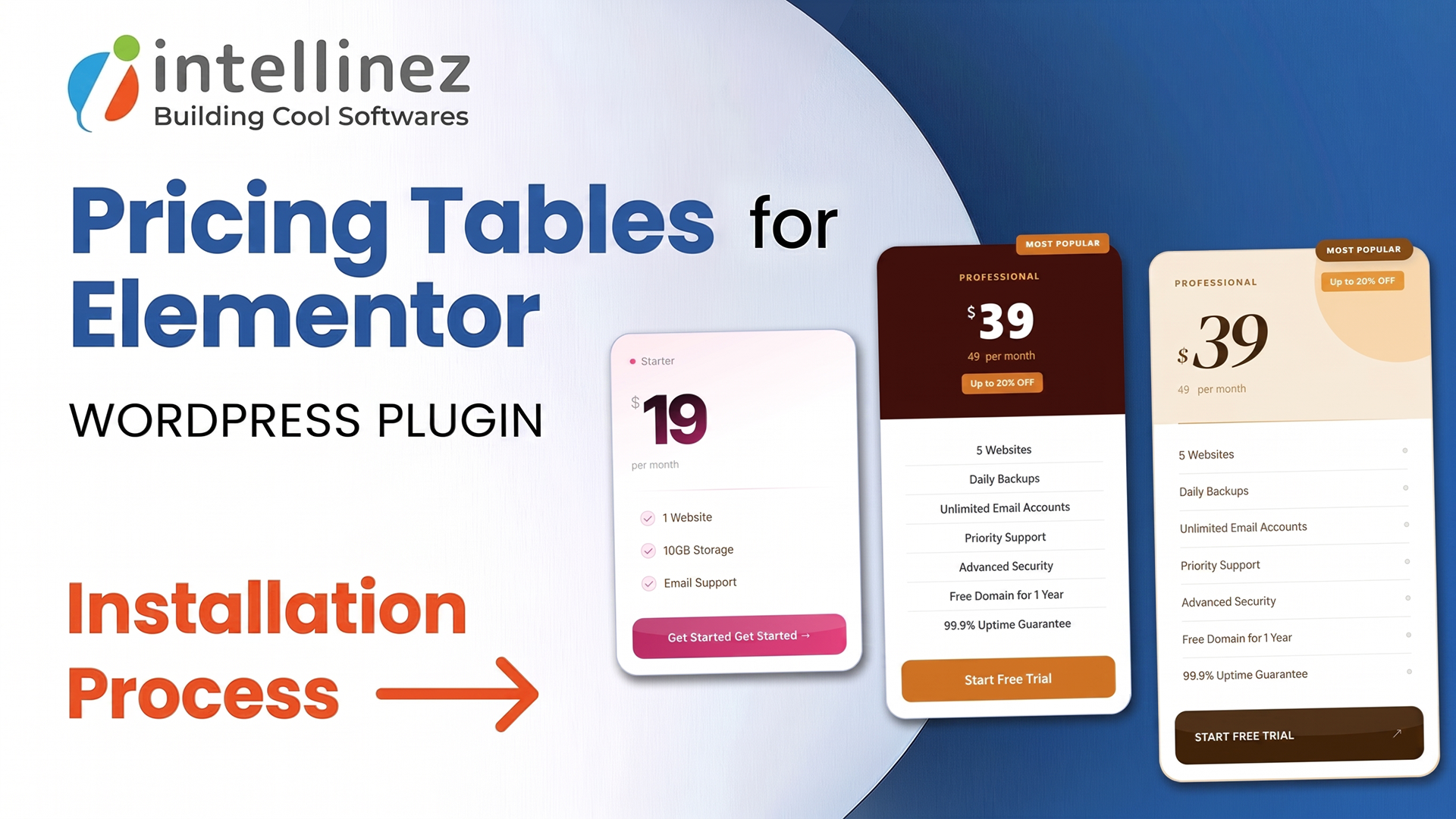Intellinez Pricing Tables for Elementor